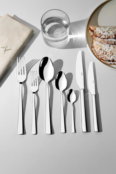 Nehir Deniz Sade 12 Kişilik 84 Parça Kutulu Çatal Kaşık Bıçak Takımı ürün görseli