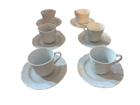 Porland porselen kahve fincanı seti takımı 6 kişilik - Resim 4