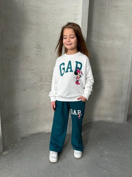 Cg Kids Minnie Mouse Kız Çocuk 3 İplik Alt Üst Takım Süper Kalite Kumaş - 2