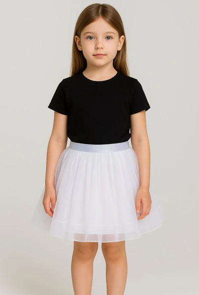 GALA kız çocuk  beli lastikli tütülü etek - Resim 2