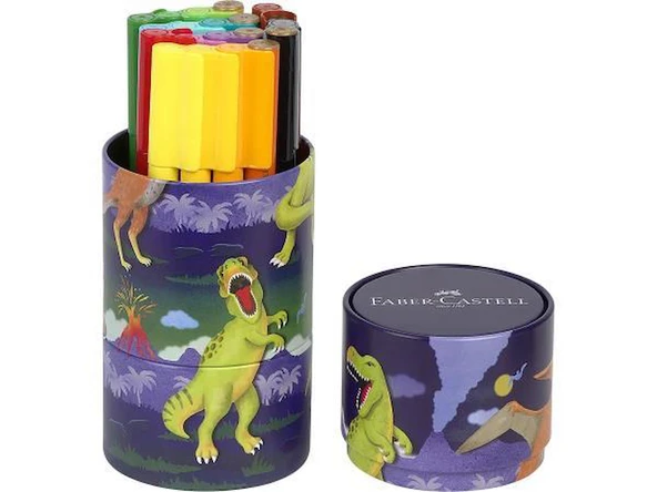 Faber Castell Dino Silindir Kutuda Keçeli Kalem 20 li ürün görseli