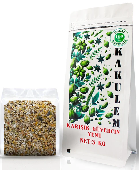 KAKULEM SERTİFİKALI Hızlı Geliştiren Lüks Karışık Güvercin Yemi 3 KG ürün görseli