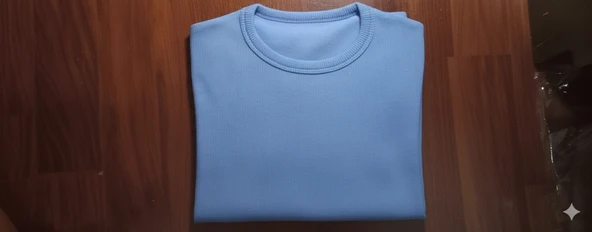 Mavi Crop Bayan Bluz ürün görseli