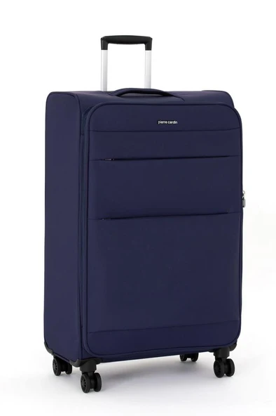 Pierre Cardin 2'li Valiz Seti Büyük Ve Orta Boy Lüx Kumaş Valiz Lacivert 04pc4200 - Resim 2