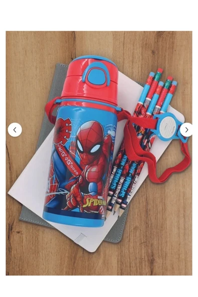 Erkek Çocuk Örümcek Adam Çelik Matara 500 ml 1 Adet Spiderman Çelik Suluk 1 Adet Lisanslı Okul Matarası - 3