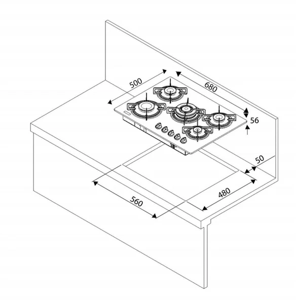 TEKA HF LUX 70 5G AI AL TR CI ANKASTRE OCAK - Resim 2