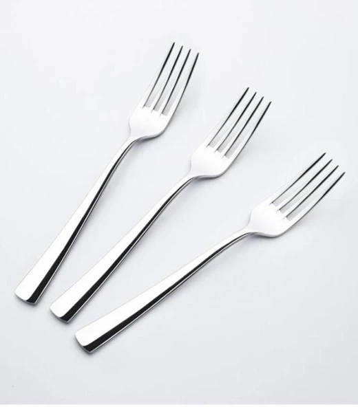 Nehir Deniz Sade 12 Adet Tatlı Çatal Takımı ürün görseli