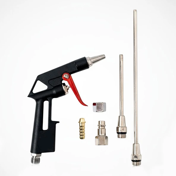 Hava Tabanca Seti 5 Parça Üfleme Temizleme Tabancası Hortum Uçlu Kompresör Aksesuar Seti ürün görseli