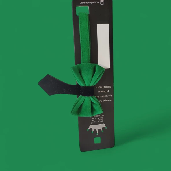 ECE EL YAPIMI YUMUŞAK KUMAŞ AYARLANILABİLİR  KEDİ TASMASI ürün görseli 1