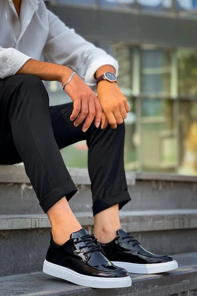 KB-X5 Kuback Siyah Rugan Günlük Erkek Ayakkabı - Resim 3