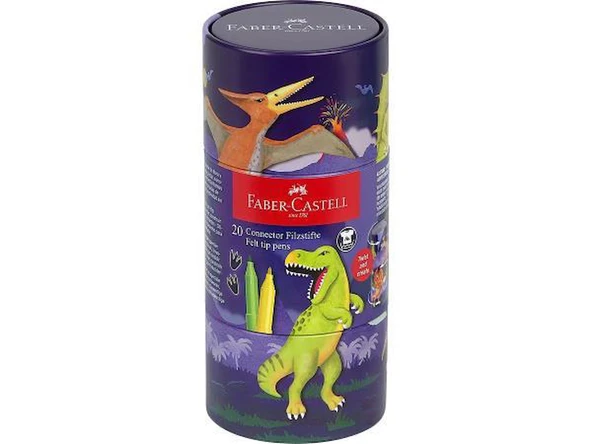 Faber Castell Dino Silindir Kutuda Keçeli Kalem 20 li - Resim 2