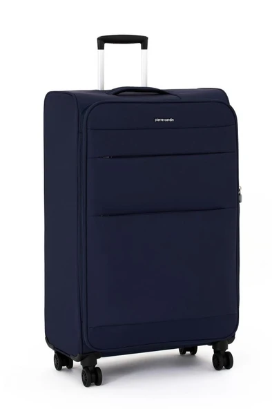 Pierre Cardin 2'li Valiz Seti Büyük Ve Kabin Boy Lüx Kumaş Valiz Lacivert 04pc4200 - Resim 2