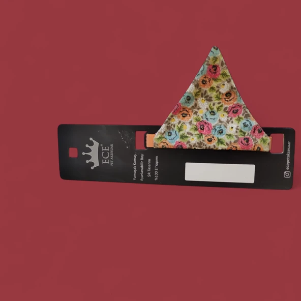 ECE EL YAPIMI YUMUŞAK KUMAŞ AYARLANILABİLİR  KEDİ TASMASI - Resim 2