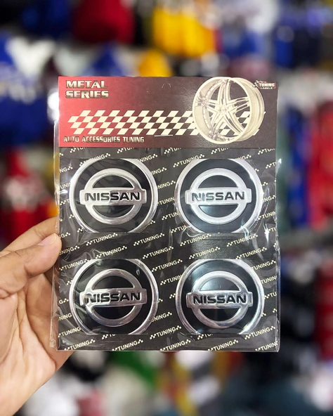 Universal Araç Uyumlu, Nissan Jant Göbeği Arması, Sticker 4'lü Set 60mm ürün görseli