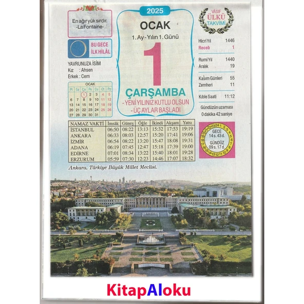 Ülkü Duvar Takvimi 2026 - 3