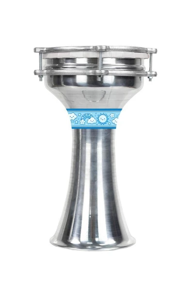 Midex DBK-02BL Çocuklar İçin 2 Numara Alüminyum Darbuka Seti (33 x 18 cm) ürün görseli 1