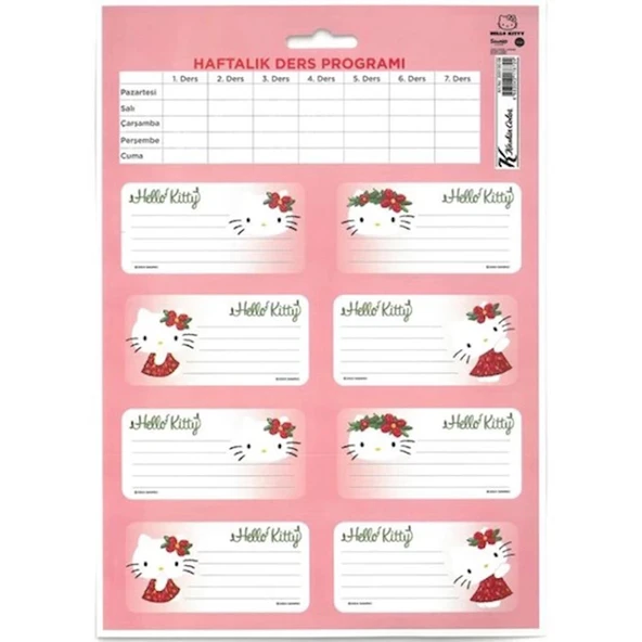 Keskin Color Hello Kitty Okul Etiketi 3 Sayfa 24 etiket ürün görseli