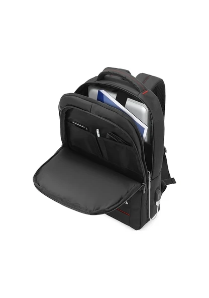 Mack Office MCC-007 17.3" Office USB Girişli Notebook Sırt Çantası Siyah - Resim 3