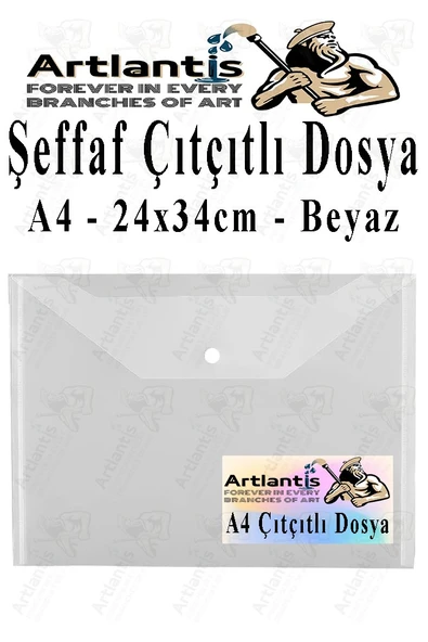 A4 Çıtçıtlı Dosya Şeffaf Renkli Zarf Dosya 1 Adet Çıt Çıtlı Dosya Su Geçirmez 100 Yaprak Kapasite