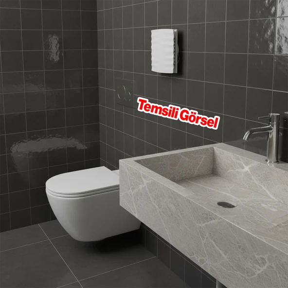 Süper Sessiz 12 W Kapaklı Düz Banyo WC Aspiratör Fanı 150 mm Duvar Tipi Tuvalet Hava Havalandırma - Resim 5