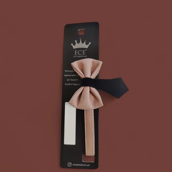ECE EL YAPIMI YUMUŞAK KUMAŞ AYARLANILABİLİR  KEDİ TASMASI ürün görseli