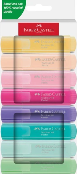 Faber Castell 46 Fosforlu Kalem 46 Pastel Renkler 2024-2025 Sezonu 8'li ürün görseli