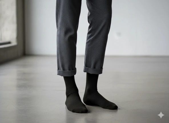 4 adet Siyah Kadın Termal Çorap - Resim 2