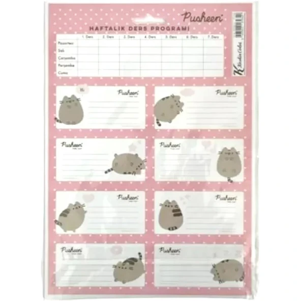 Keskin Color Pusheen Okul Etiketi 3 Sayfa 24 etiket ürün görseli