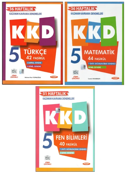 Kurmay KKD 5.Sınıf Türkçe+Matematik+Fen (3 Kitap)