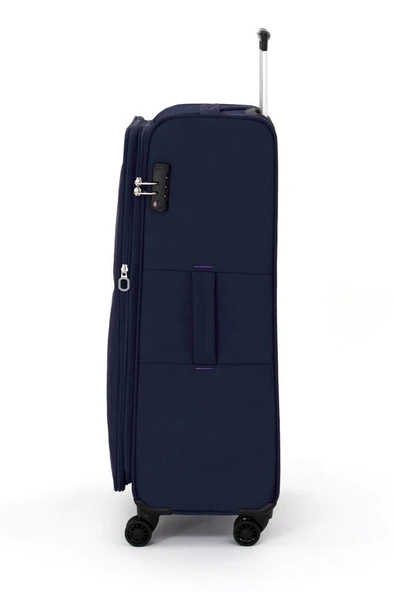 Pierre Cardin 2'li Valiz Seti Büyük Ve Kabin Boy Lüx Kumaş Valiz Lacivert 04pc4200 - Resim 4