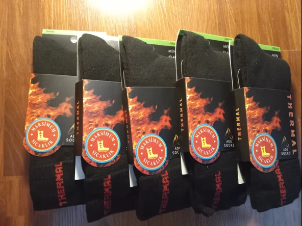 2 adet Erkek Siyah Termal Çorap ürün görseli