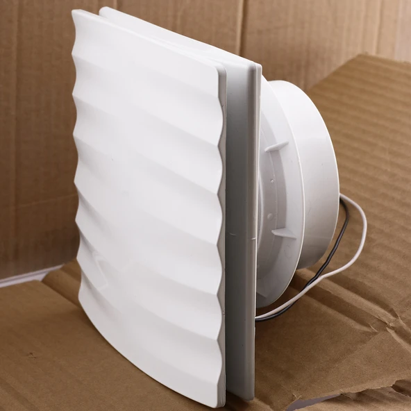 Süper Sessiz 12 W Kapaklı Düz Banyo WC Aspiratör Fanı 120 mm Duvar Tipi Tuvalet Hava Havalandırma - Resim 6