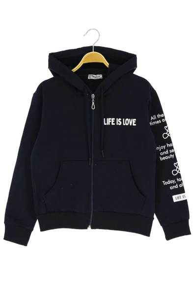 Kız çocuk Hırka Baskılı Kışlık Şardonlu - 2