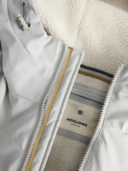 JACK JONES İçi Peluş Kapüşonlu Erkek Mont 12280512 - Resim 4