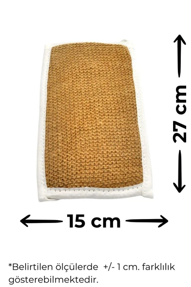 Doğal Jüt İp Banyo Sırt Lifi Hamam Sırt Kesesi 15x27 cm. - Resim 5