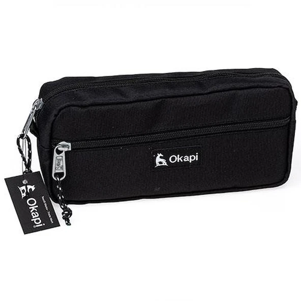 Okapi Kalem Çantası Oval Siyah OKP-135 ürün görseli
