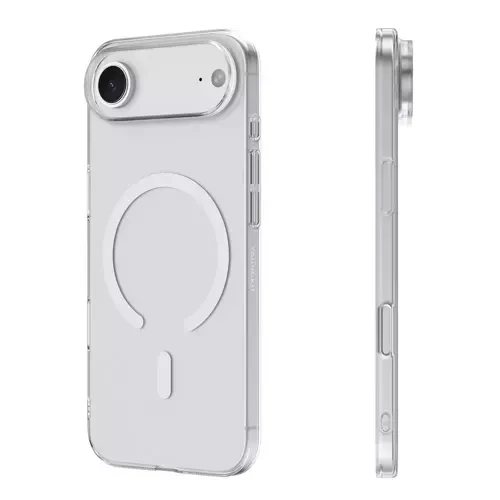 İphone 17 Air Uyumlu Kılıf Kablosuz Şarj Destekli Şeffaf Silikon Kapak ürün görseli 1