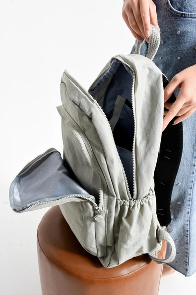 Bolsas Kadın Sırt Çanta Açık Gri 1090 - Resim 3