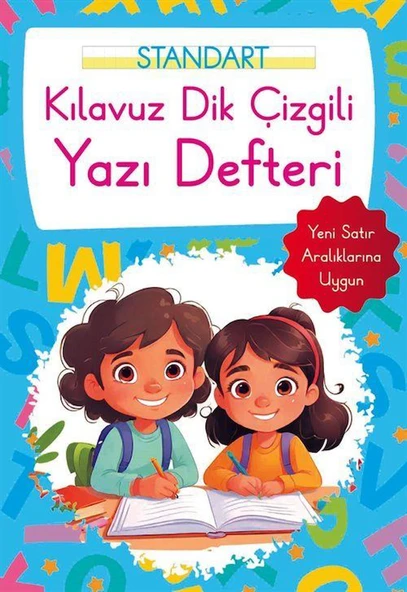 Kılavuz Dik Çizgili Yazı Defteri Küçük Boy - Mavi ürün görseli
