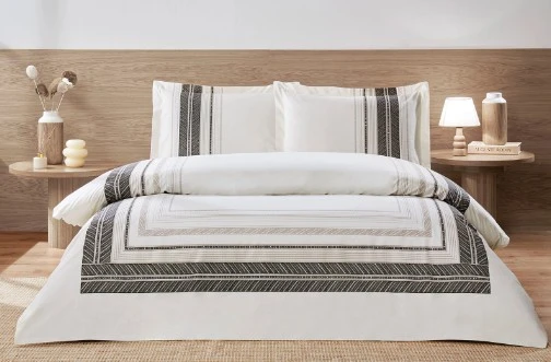 Özdilek Blend Krem Çift Kişilik %100 Pamuk Nevresim Takımı - 4