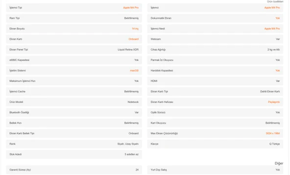 Apple MacBook Pro M4 Pro 24 GB 512 GB SSD 14.2" MX2H3TU/A Uzay Siyahı - 6