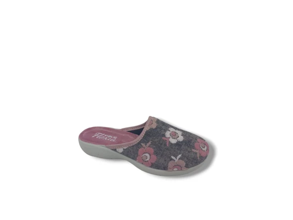 Tıglıo 400 Kadın Füme Pembe Kadife Kumaş EvTerlik - Resim 4