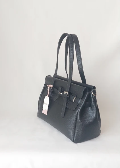 261AÇ316 Model Sarach Marka Siyah Renk El ve Omuz Çantası - 2