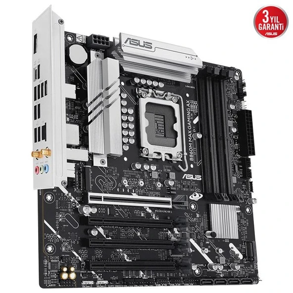 ASUS B860M MAX GAMING AX WIFI6 DDR5 HDMI-DP TYPEC PCIE 5.0 1851P MATX - Resim 4