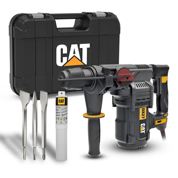 CAT DX27SET 1500Watt 5.0J 32MM Profesyonel SDS-Plus Kırıcı/Delici + DA03903 3 Parça Kırıcı Uç Seti ürün görseli 1