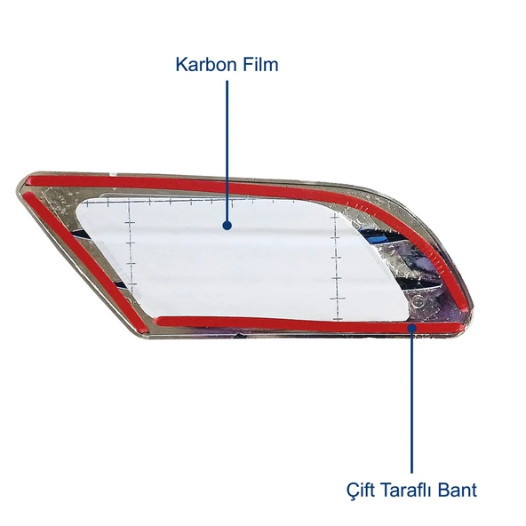 Mega Oto Market Çift Çamurluk Rüzgarlığı Venti Spor Tüm Araçlarla Uyumlu PMX-331 - 3
