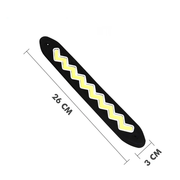 Mega Oto Market Zigzag Şerit Gündüz Ledi Farı Su Geçirmez Beyaz Işık