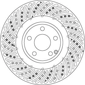 TRW DF6674S FREN DISKI ON MERCEDES W212 S212 R172 A0004211612 ürün görseli 1