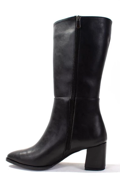 Dagoster DZA07-998800 Siyah Günlük Topuklu Kadın Çizme - 3