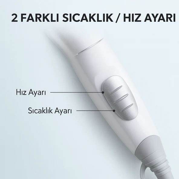 MYBLACK 1200W Güçlü ve Katlanabilir Uzun Süre Kullanılabilir Seyaha  Tipi Saç Kurutma Makinesi - 3